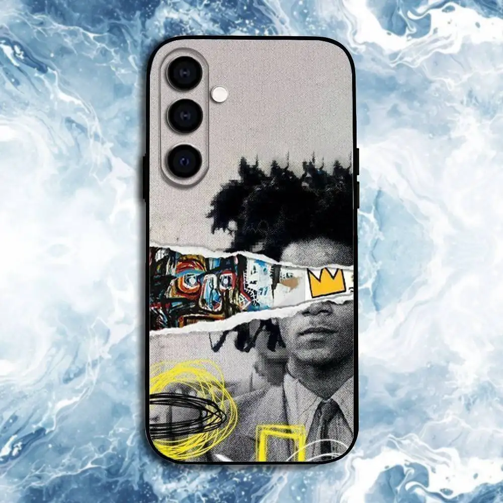 เคสโทรศัพท์ J-Jean-M-Michel B-BasquiatS สำหรับ Samsung Galaxy A73,A72,A71,A70,A53,A52,A51,อื่นๆ เคสสีดำนุ่ม