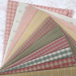 Pink series DIY Japan Little Cloth group Yarn-dyed fabric,for sewing Handmade Patchwork Quilting ,For Sewing Doll clothes
