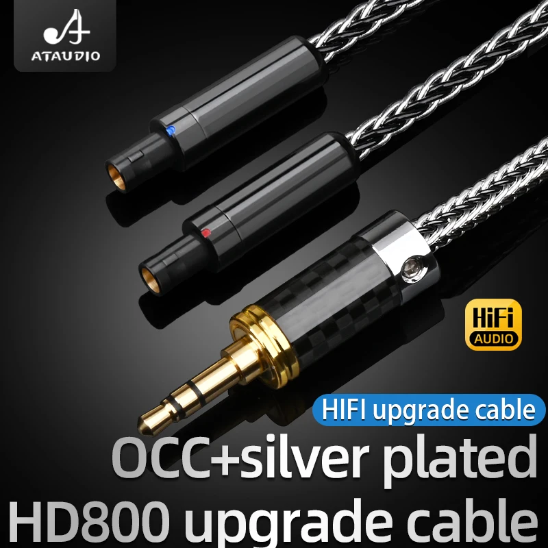 

ATAUDIO HiFi Headphone Upgrand Cable 2.5/3.5/4.4/6.35mm Male Plug Jack to Earphone Upgrade Cable For HD800