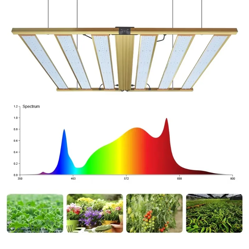 

Gold Eagle Series 180 Degree Folding Dimming Plant Grow Light Hanging 1000W Full Spectrum Plant Light Flower Fill Light Red UV