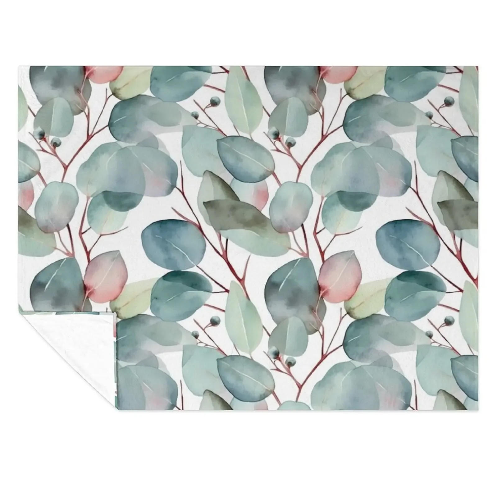 

Nature Design 11 Vintage Eucalyptus Floral Flowers Fleurs Flores Throw Blanket Multi-Purpose Beautifuls wednesday Blankets