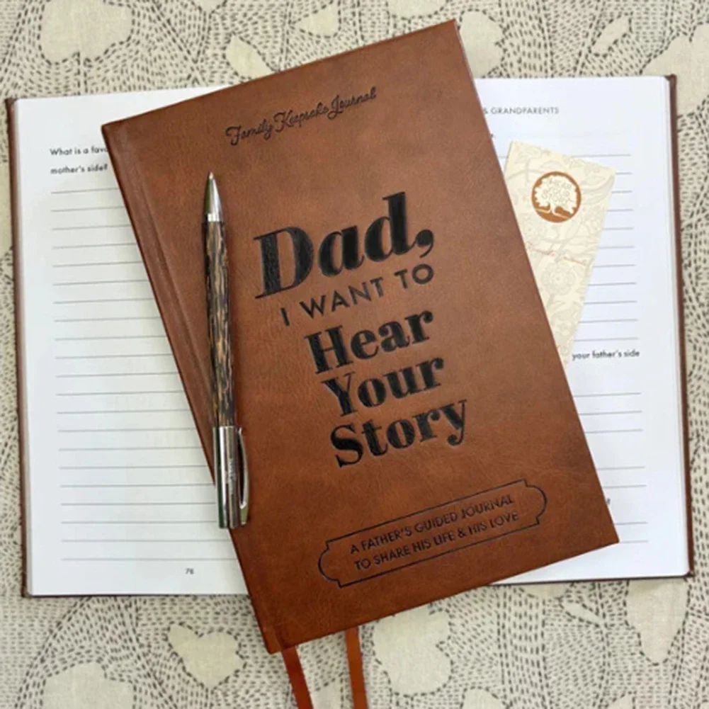 Portable Notebook Dad/Mom I Want To Hear Your Story Father's Guided Journal Multipurpose Personalized Book School Parents Gift