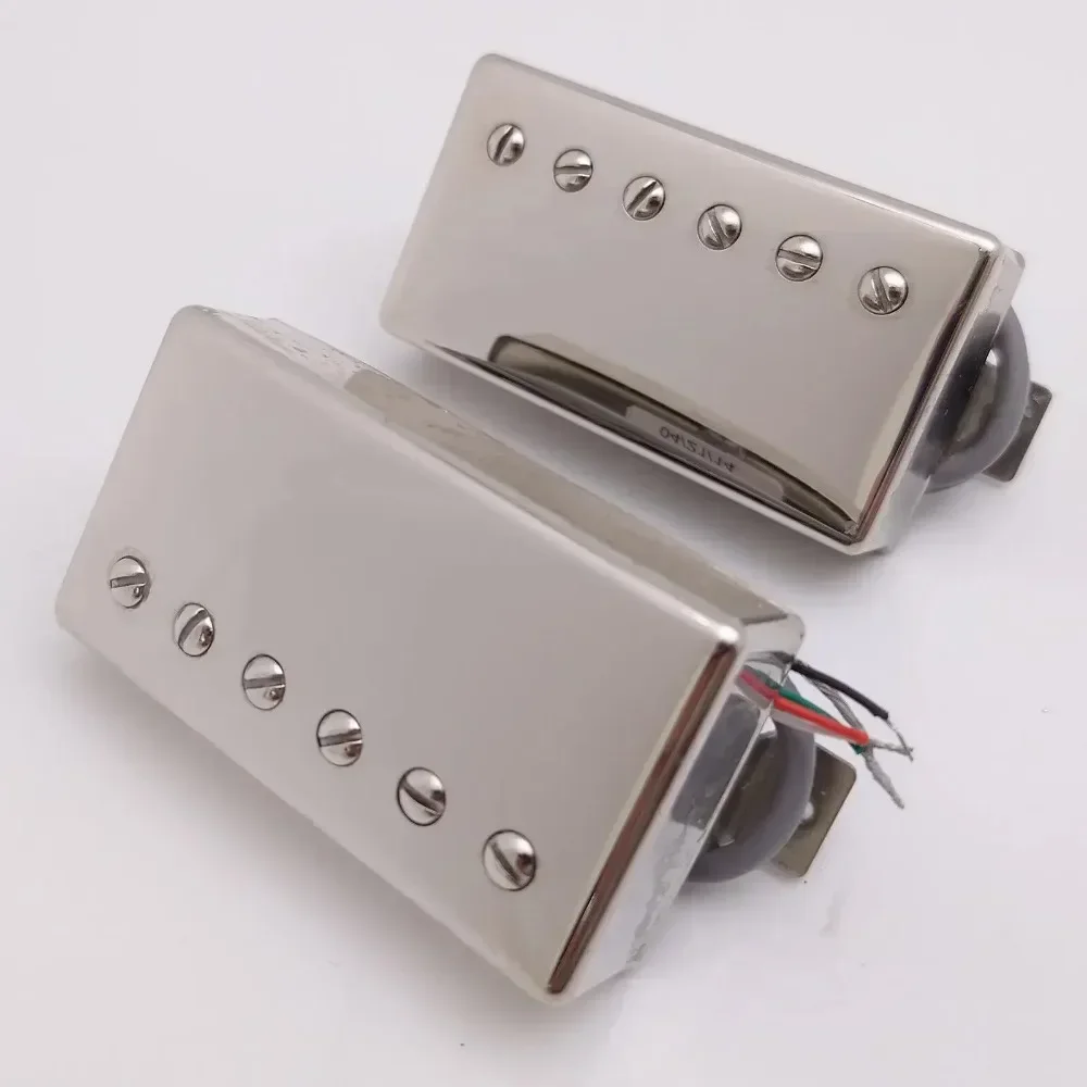 Alnico V Guitar Humbucker Pickup Chrome BB1&BB2 Series PAF N/B with 4C Wiring Harness for LP Electric Guitar Replacement Parts