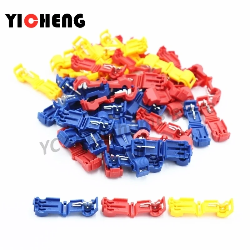 15pcs T-type quick connector crimp terminal cable convenient connector score lock quick connector T1 T2 T3