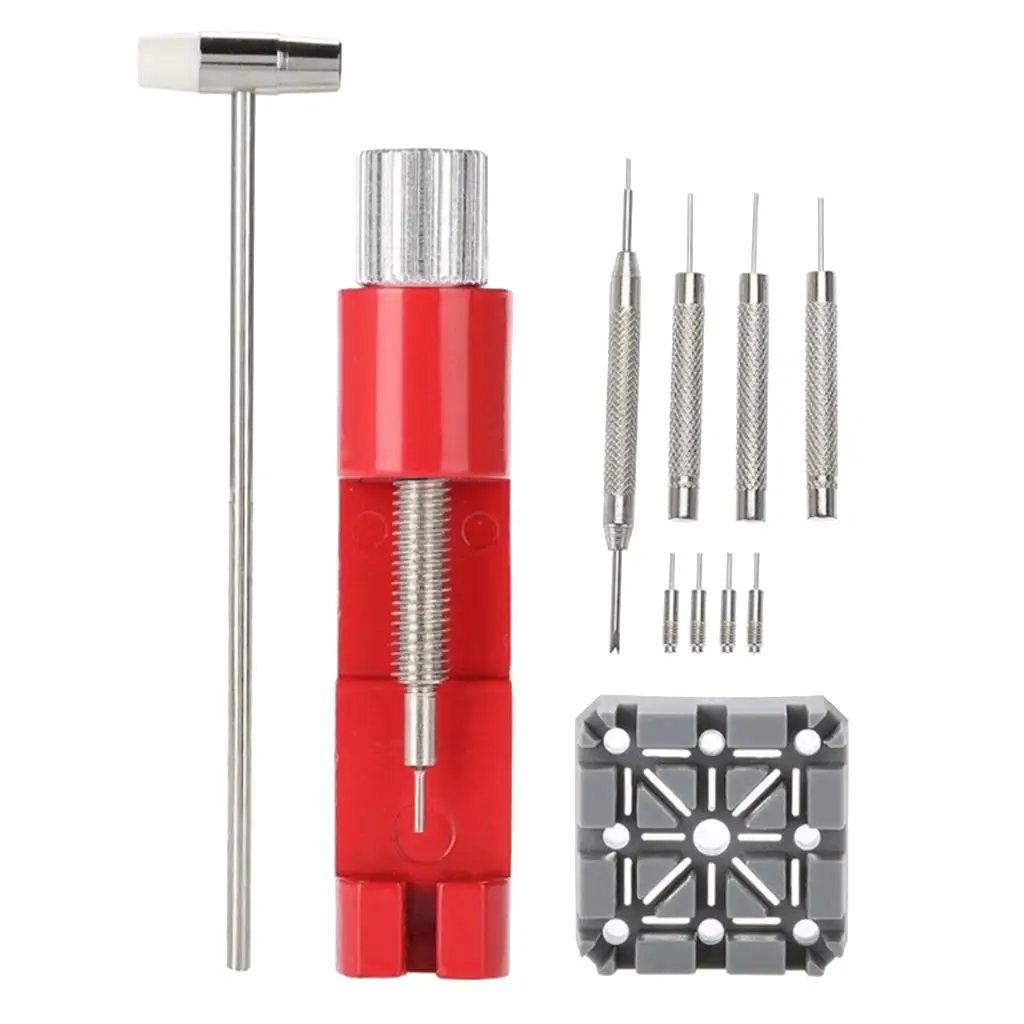 Broches de dissolvant de maillons de Bracelets de montre professionnels, Kits d'outils de marteau de réparation 11 pièces