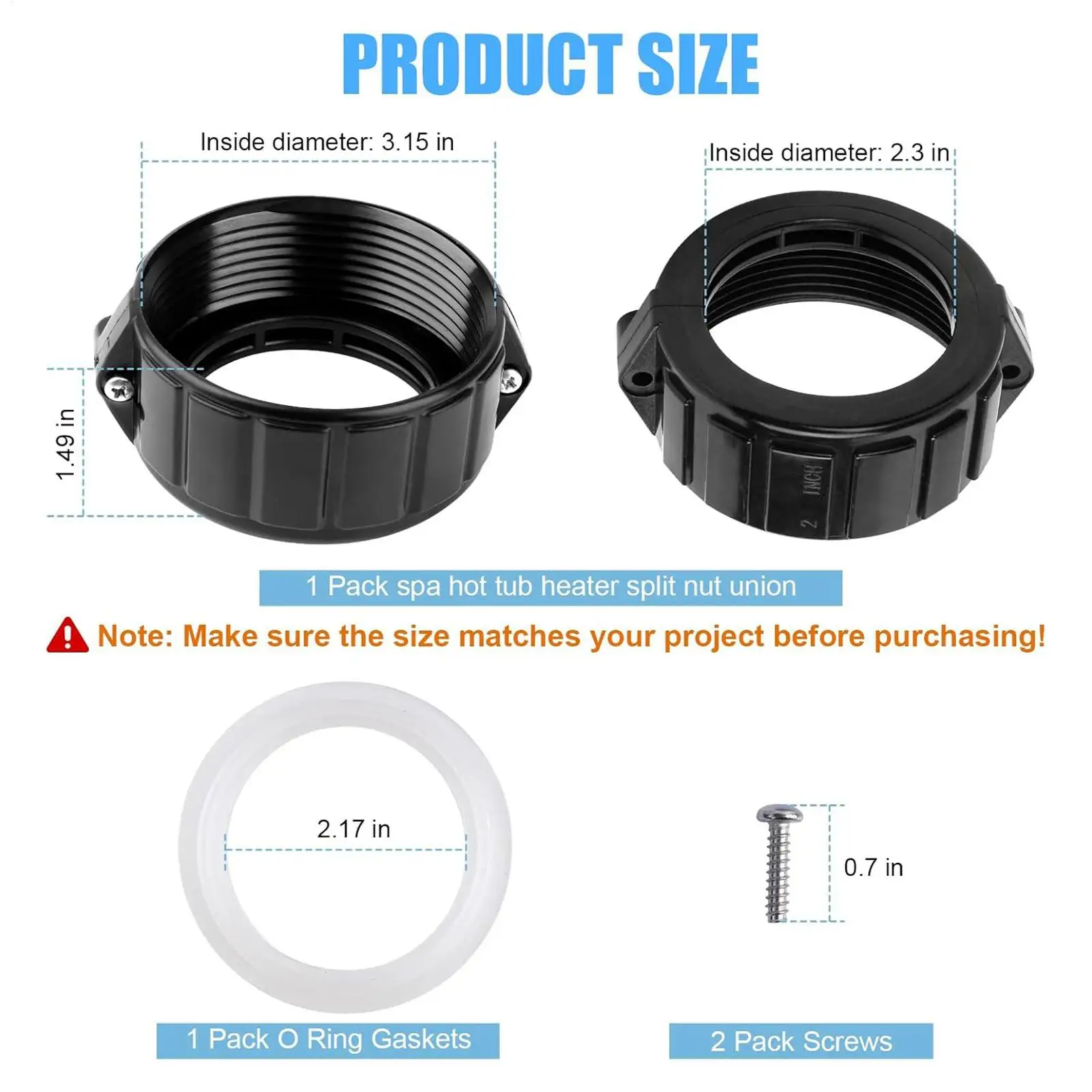 سبا سخان سبليت الجوز 2 بوصة حوض استحمام ساخن الاتحاد المناسب مانعة للتسرب استبدال أجزاء لإصلاح تسرب المياه مالك المنازل المهنيين