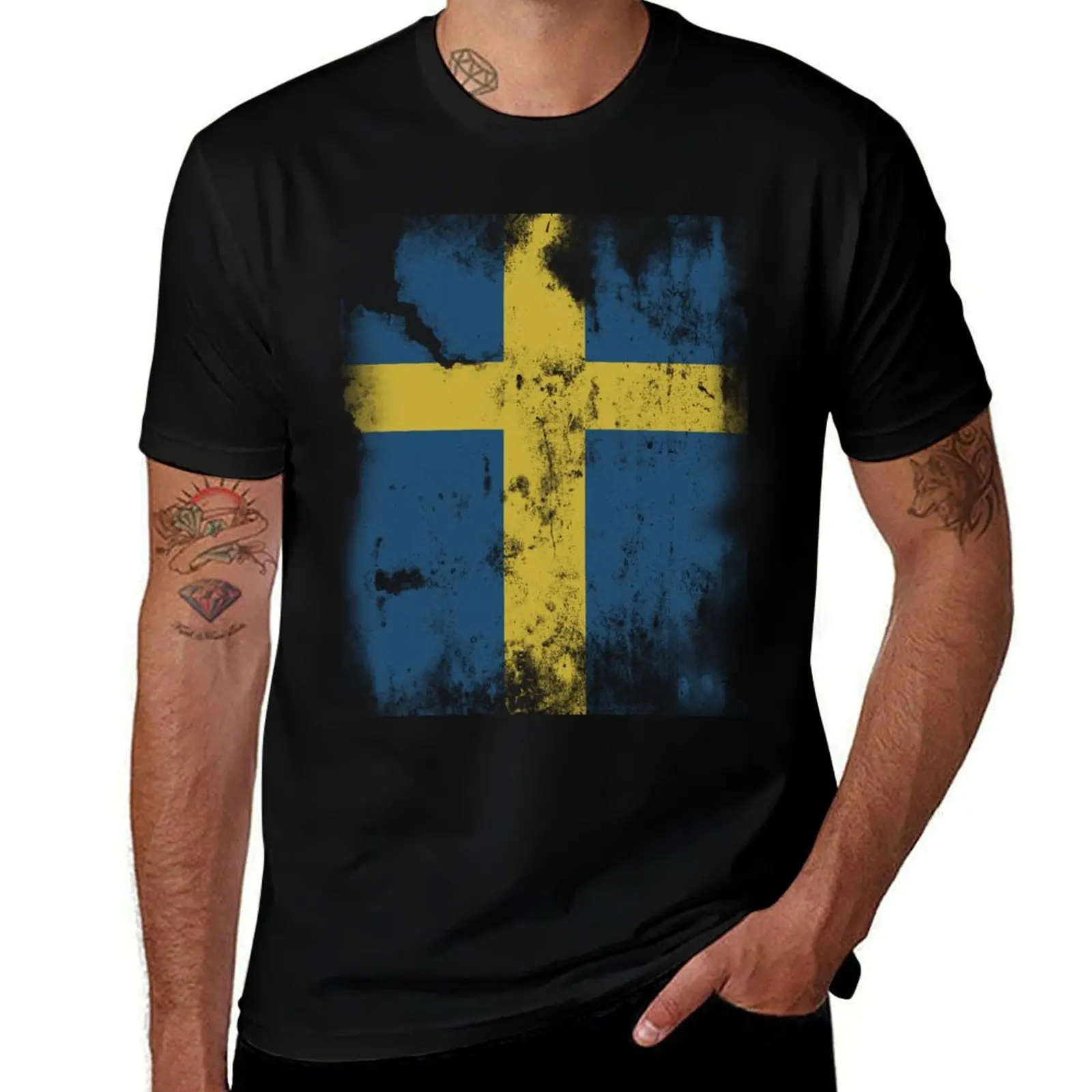 

man soft designer t for shirts cotton Flag cotton t t T-Shirt Sweden man 100% shirts T-Shirt of shirt