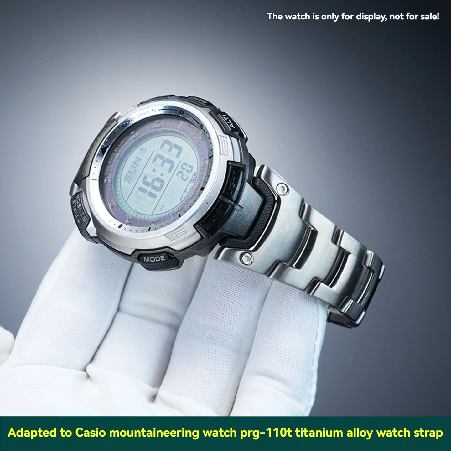 

Мужские часы PRG-110T из титановой стали для Casio PROTREK Series 3071 PRG-110T/Y PRW-1300Y, модифицированные из титанового сплава, с черным циферблатом