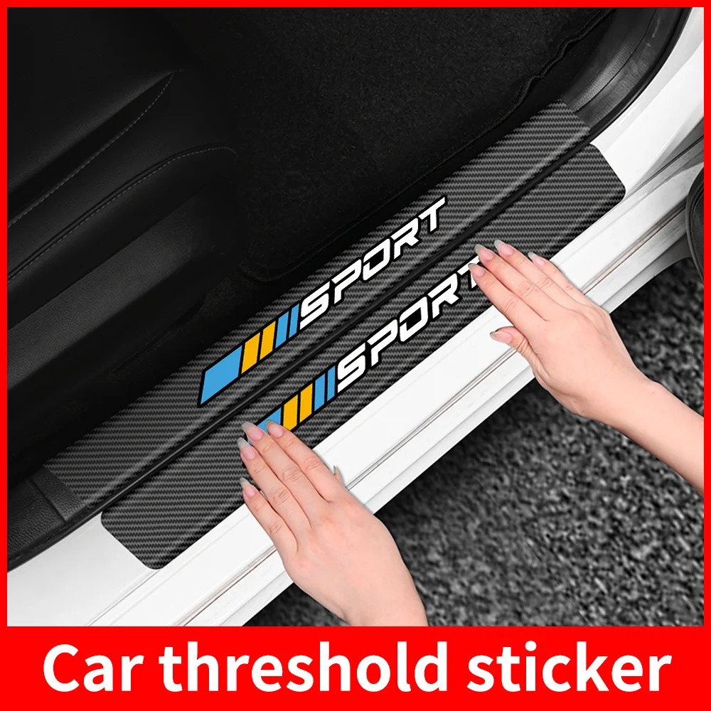 

Sport Car Door Threshold Protector Stickers Carbon Fiber Auto Trunk Bumper Strips For Saab 93 95 9X 92 96 92X 97 99 900 9000 94X