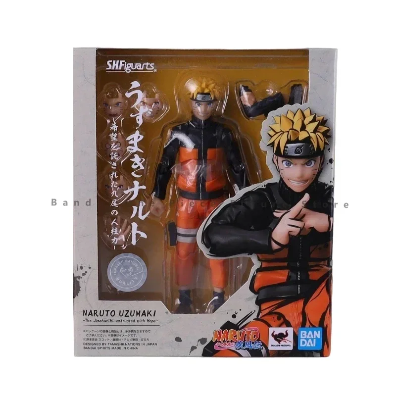 En Stock Original Bandai SHF Naruto Uzumaki figura de acción juguete de animación regalo modelo coleccionista Anime Hobby genuino