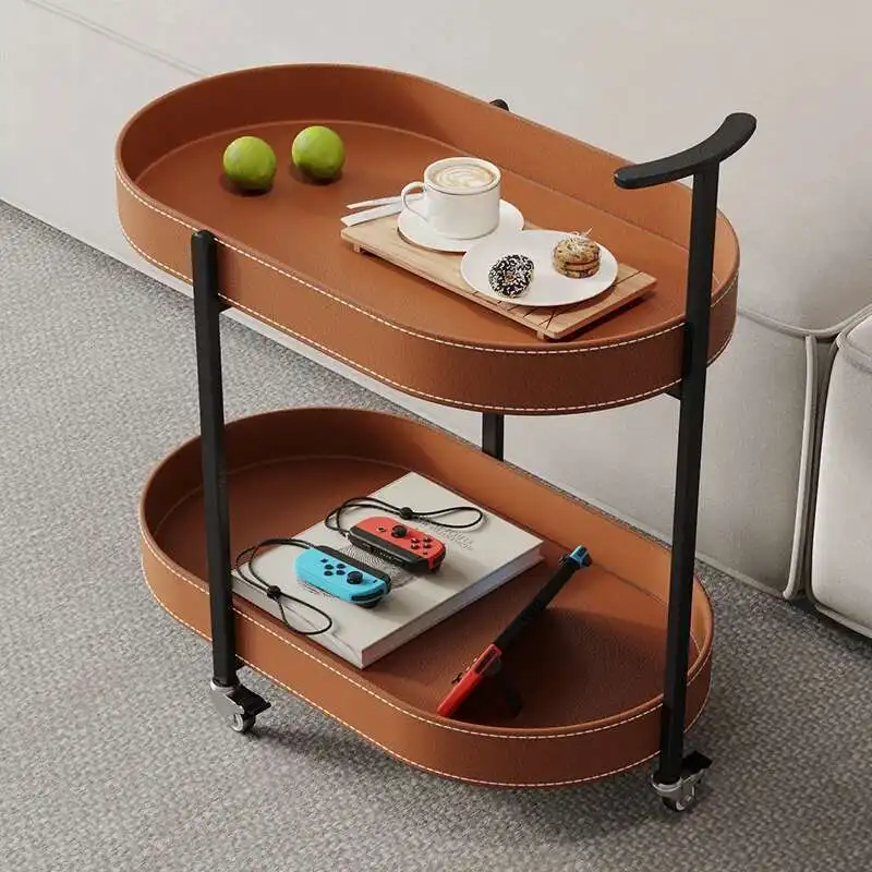 

Korean Nordic Clear Coffee Tables Mobile Utility Storage Serving Space Saving Simple Antique Couchtisch Living Room Furniture