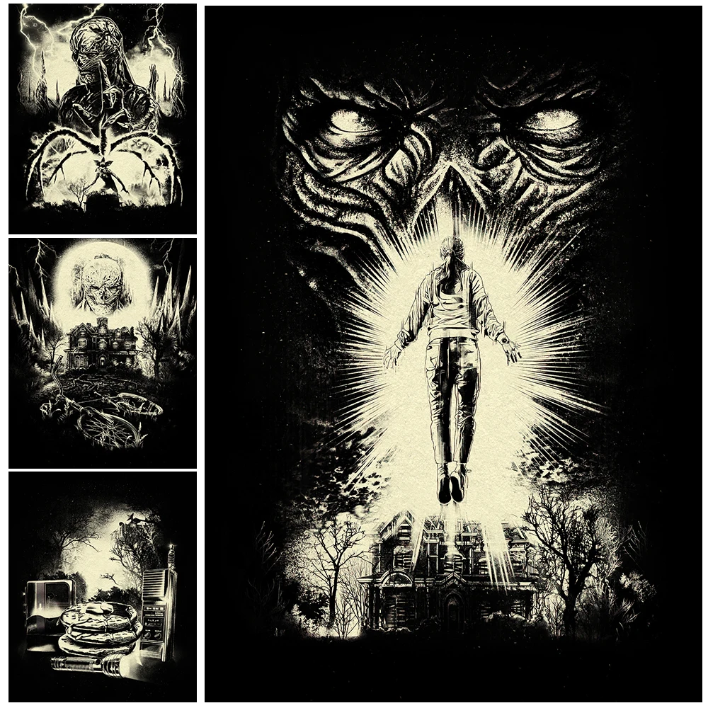 

The Mind Flayer(Malevolent Entity ),Vintage Wall Art Canvas Painting,Horror TV Fantasy Art,Poster And Print, Home Decor Unframed