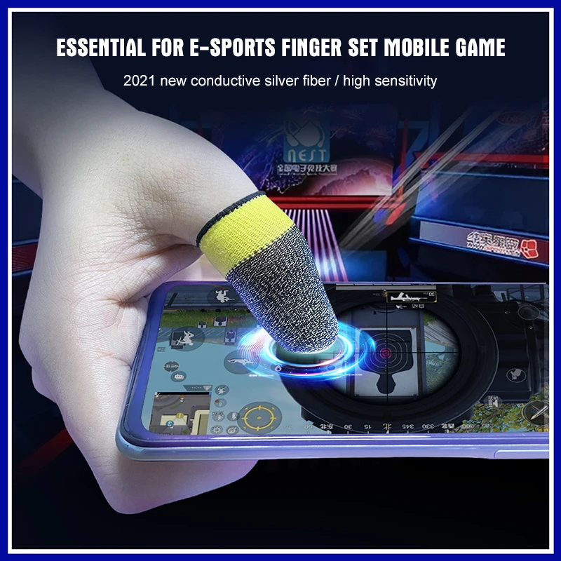 

10/5/3/1pcs Sweat-proof Game Finger Sleeves For PUBG And Honor Of Kings Is Breathable And Its Sweat Absorbing Ability Is Better