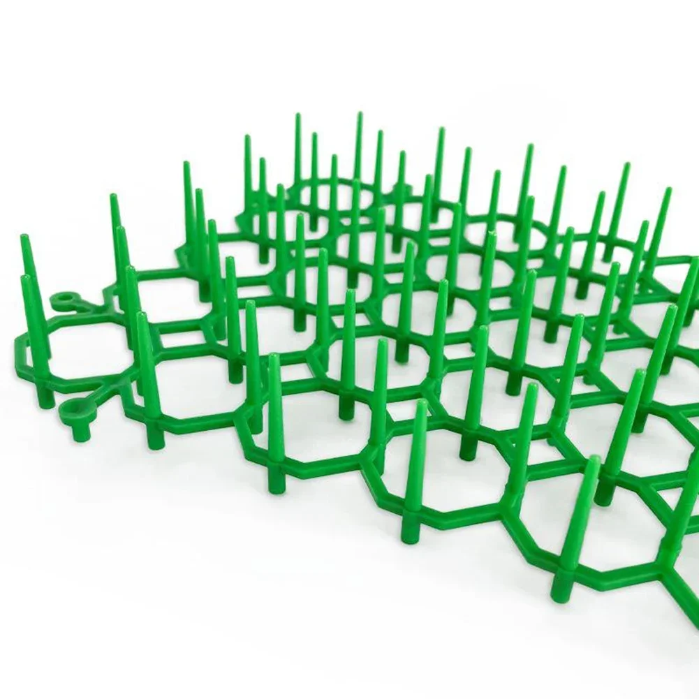 

13cmx49cm Garden Prickle Strip Plastic Green Cat Repellent Mats For Drive Away Cats Dogs Protect Flowers Plants Garden Fence