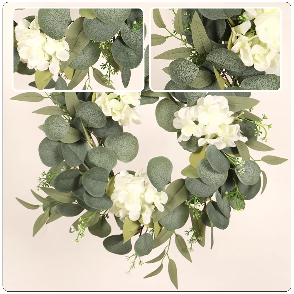 

1 set Simulation Wreath Eucalyptus Leaf Artificial Hanging Garland For Home Wall Door Decor Party Summer Decoration