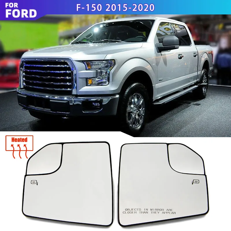 Weitwinkel-beheizter Spiegelglas-Seitentür, Rückspiegel, Außenspiegel-Trägerplatte für Ford F-150 F150 2015 2016 2017 2018 2019 2020