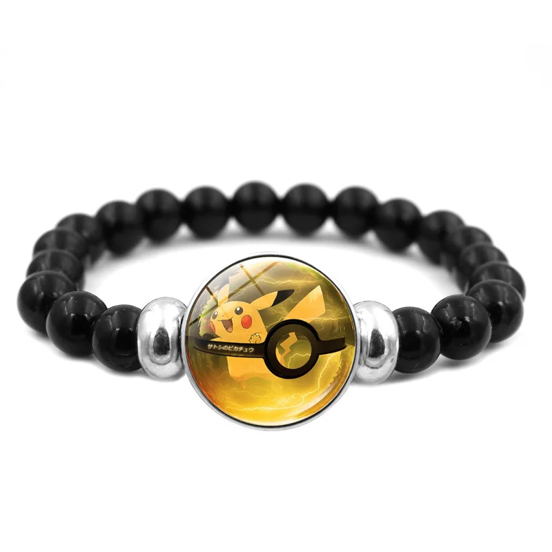 Anime Pokemon Pikachu Figures Bracelet Toys Kawaii Cartoon Woven Bracelet Cosplay Accessories Fashion Kids Boys Girl Gifts