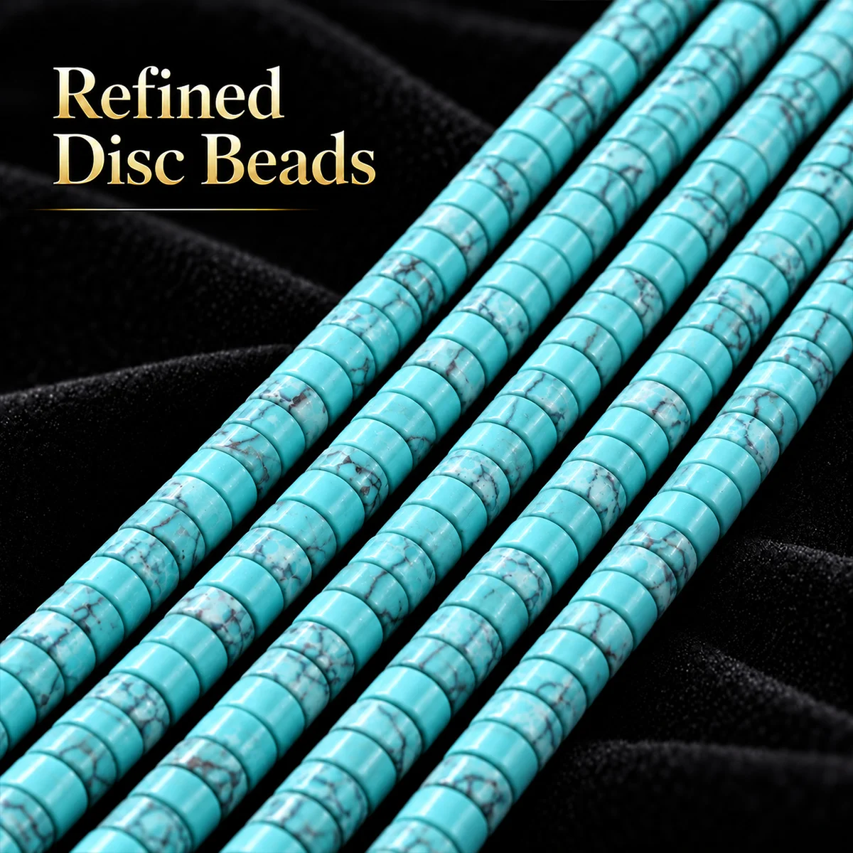 2x4mm 75–225pcs Natural Stone Imperial Pine Light Blue Handcrafted DIY Jewelry-Making Bracelet Necklace Decorative Accessories