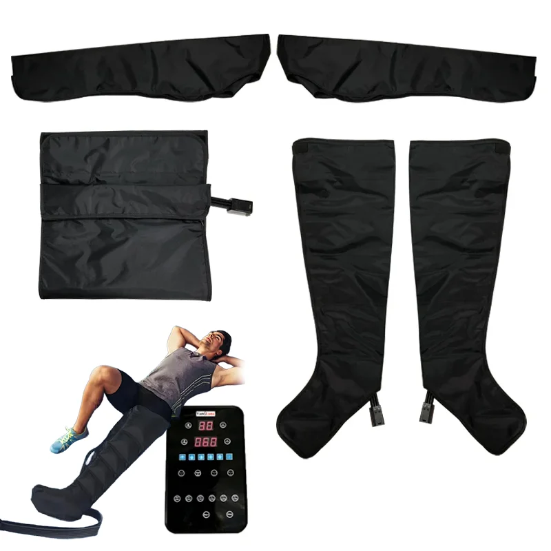 Pneumatic Compression Massager 6 Chambers Full Body Lymphatic Drainage System Athletes Recovery Therapy Muscle Relaxation Home