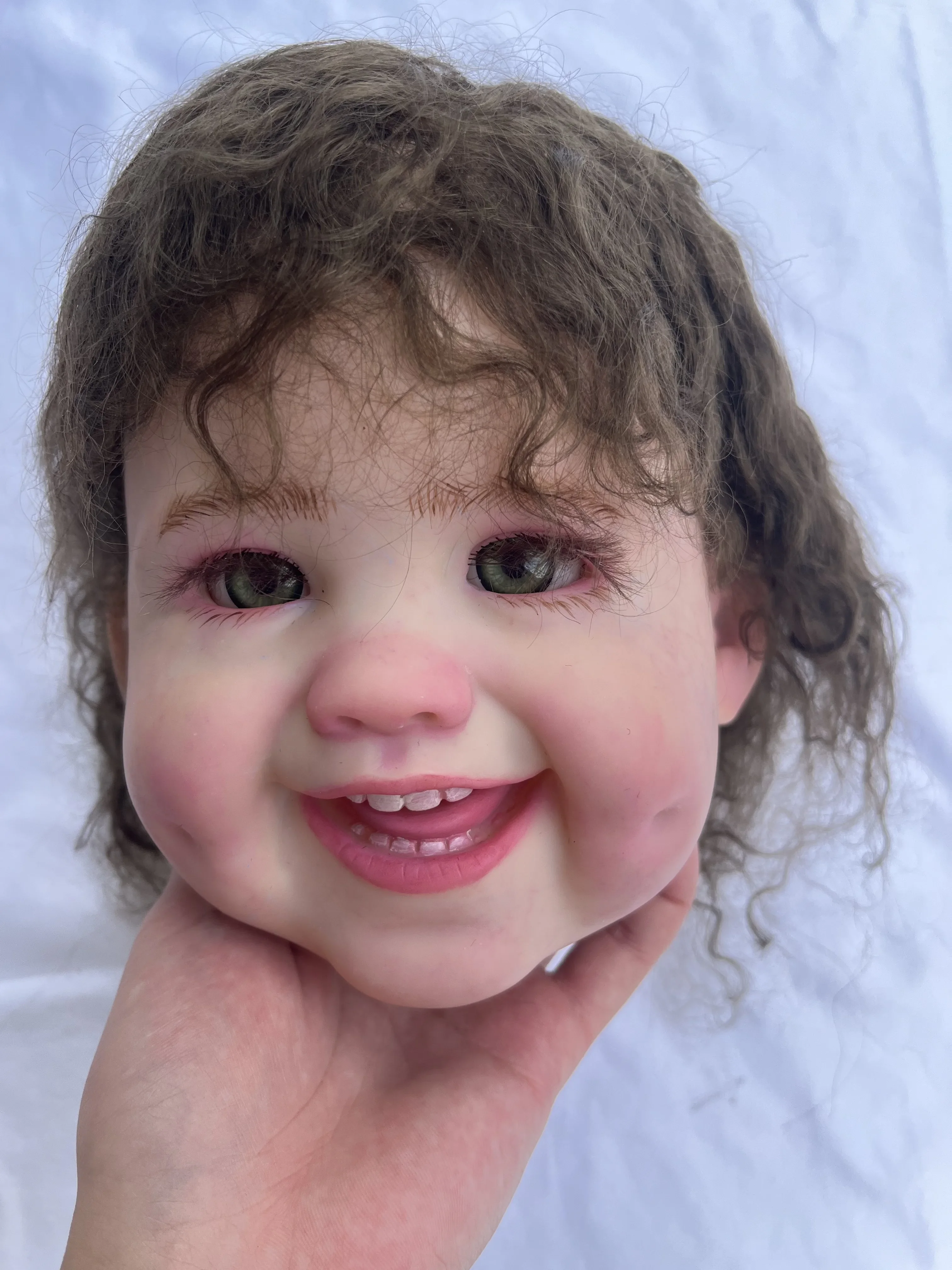 SINO-BB Customized 32inch Reborn Baby Dimple 2version Finished Doll/Painted Kit Hand-Rooted Hair Real Photos