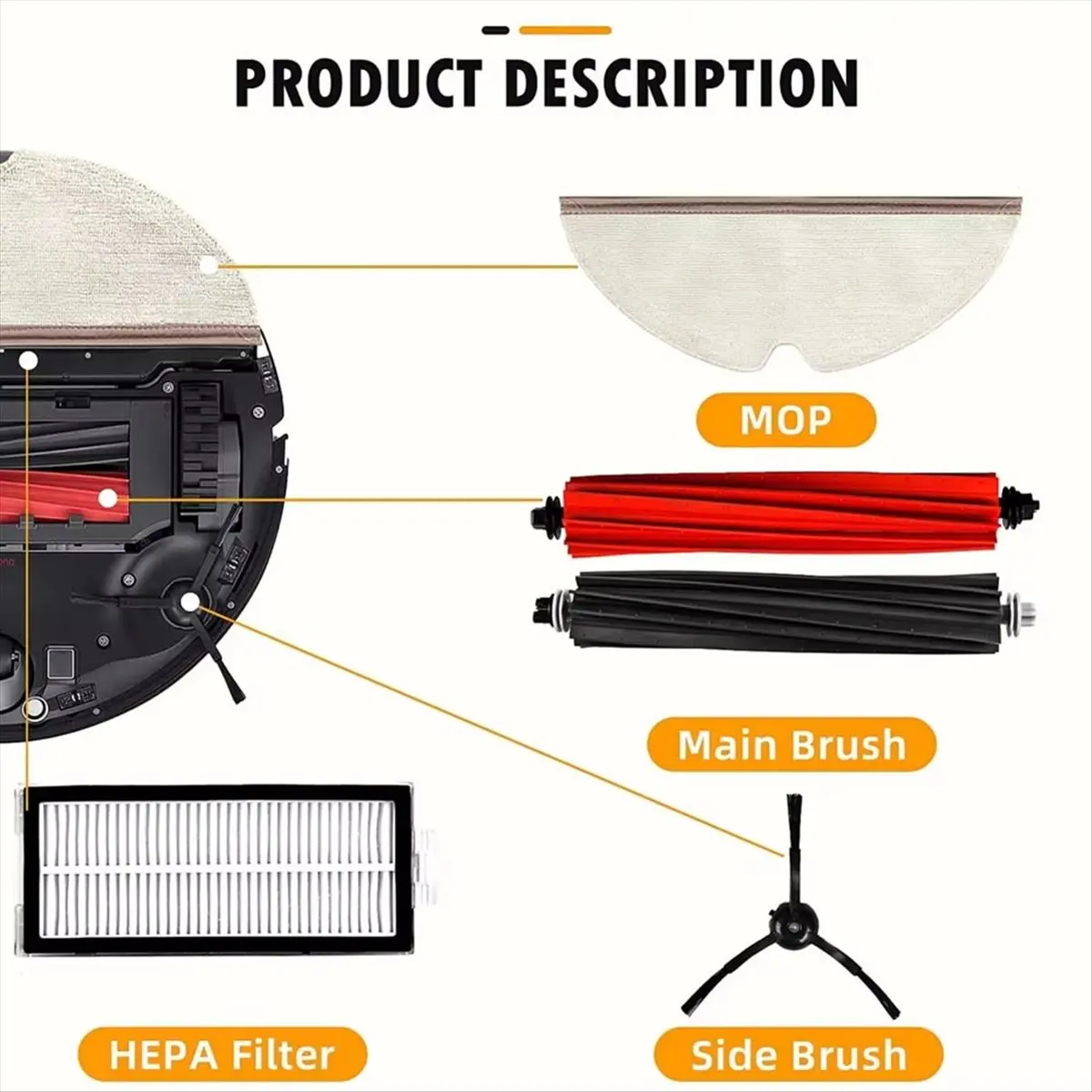 2026 Trend For Q8 Max/Q8 /Q8 Max+/Q5 Pro/Q5 Pro+ Robot Part Main Side Brush Hepa Filter Mop Pad Dust Bag