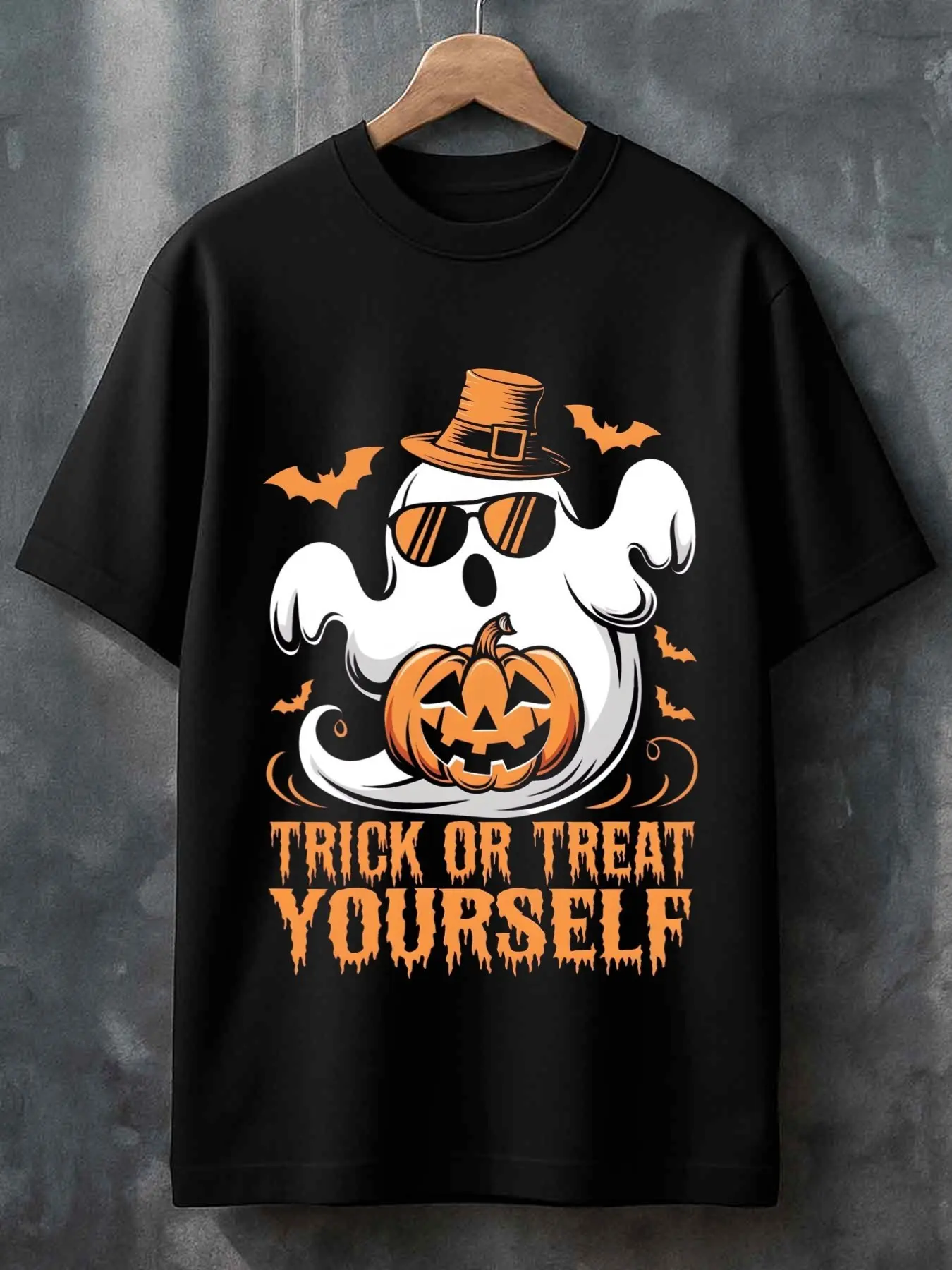 

Top Pick Local's 180gsm Black Halloween Slogan Heavyweight T-Shirt
