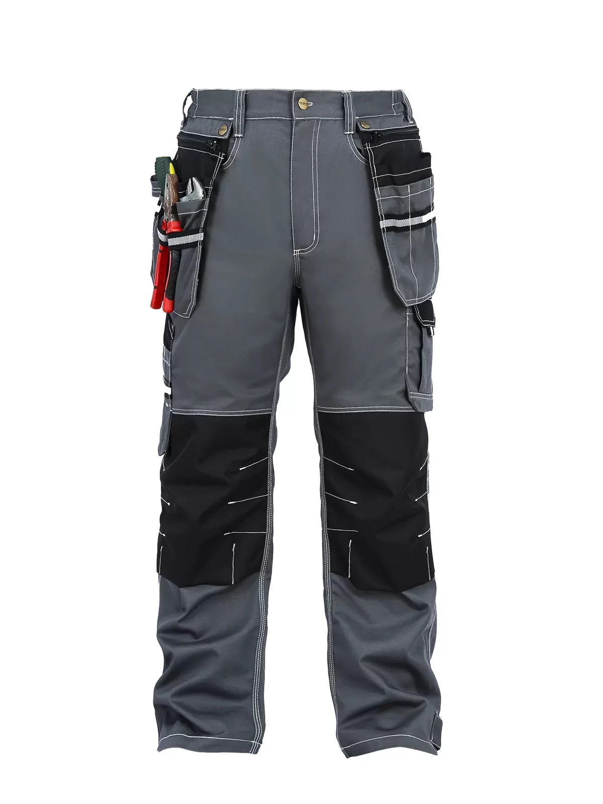 Nieuwe Overall Uniformkleding Heren Carperner 100% Katoenen Duurzame Multi-Pockets Werkbroek Met Eva Kniebeschermers Werkbroek Werkkleding