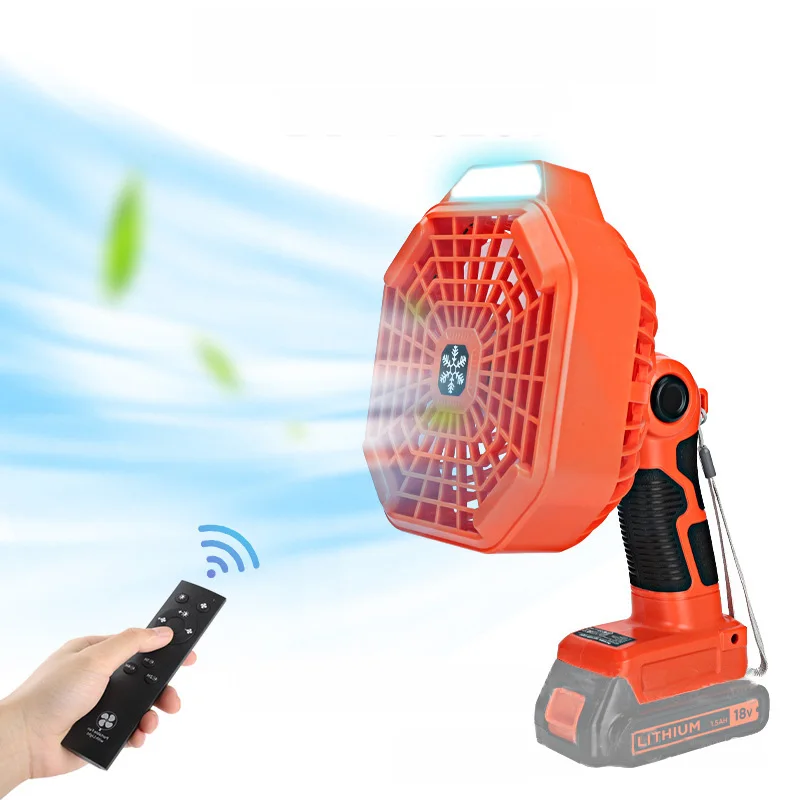 Remote Fan with LCD Light USB output  for Makita Bosch Dewalt Milwaukee Ryobi Black & Decker Craftsman 14.4V/18V Battery