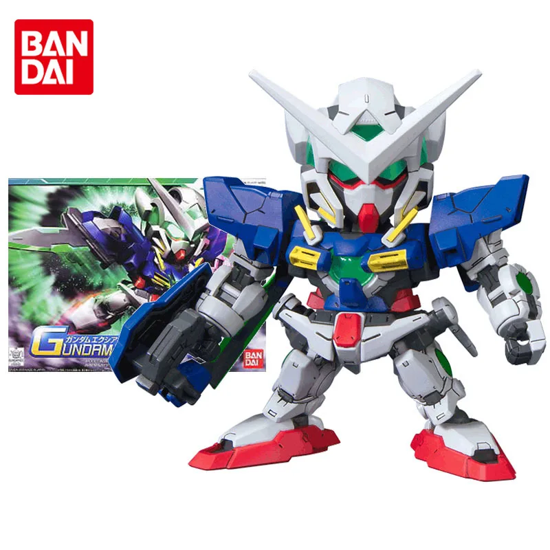 Bandai Gundam Model Kit Anime Figure SD BB 334 GN-001 Exia Repair II Genuine Gunpla Model Action Toy Figure Toys for Children