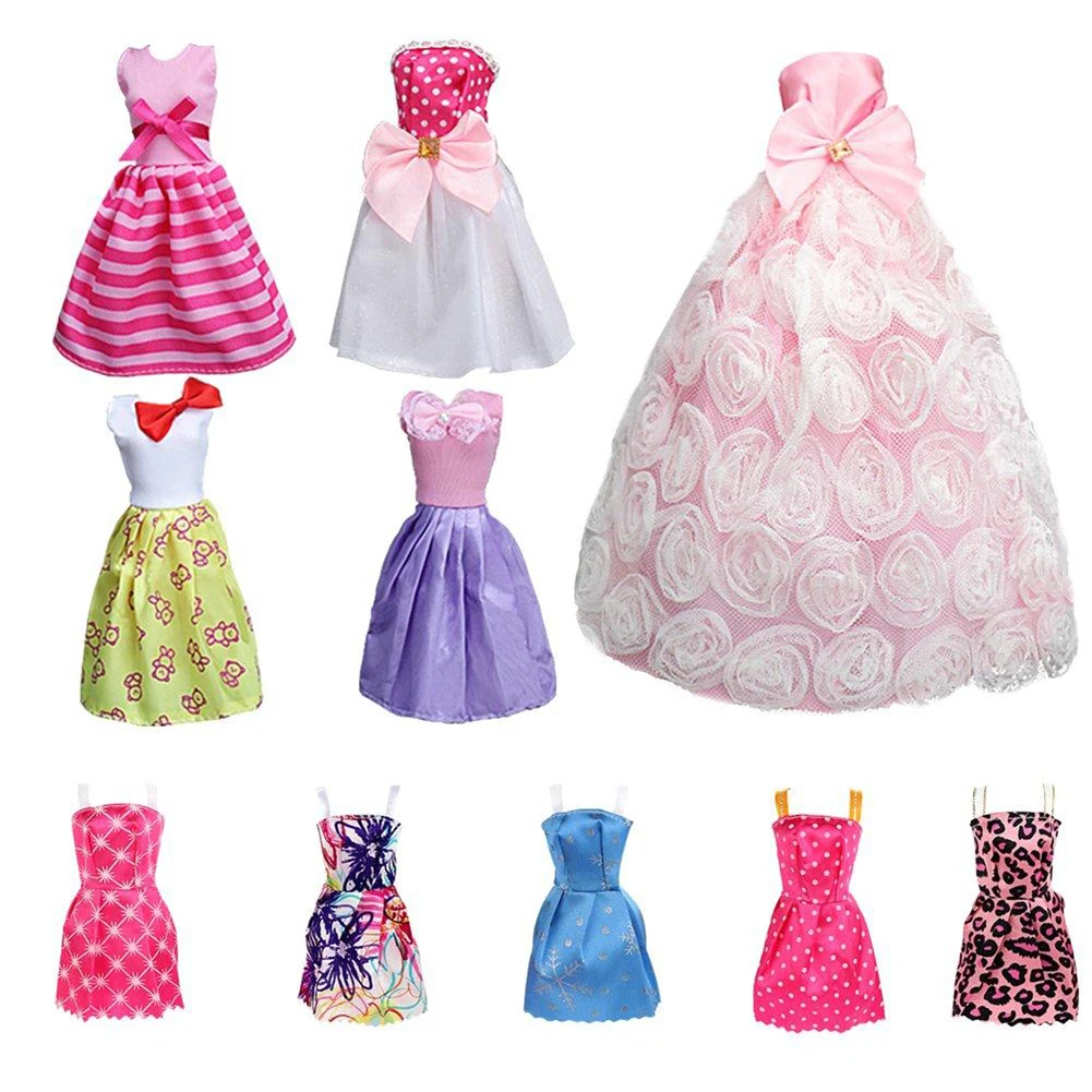 

85 Pieces Doll Clothes Set 85 Pcs Doll Clothes & Accessories Include 10pcs Dress & 75pcs Doll Accessories for 30cm Girl Dolls