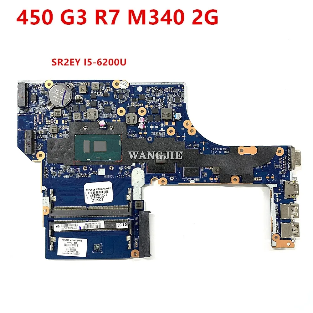 

855562-601 855562-001 DAX63CMB6C0 Основная плата для ноутбука HP ProbBook 450 G3, материнская плата R7 M340 2G SR2EY I5-6200U