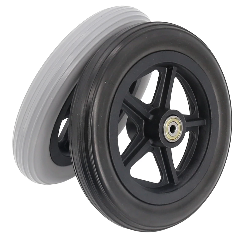 Durable 6/7/8/10Inch Shopping Cart Wheels Anti Slip   Travelling Trolley Caster Wear-resistant Solid Tire Wheel