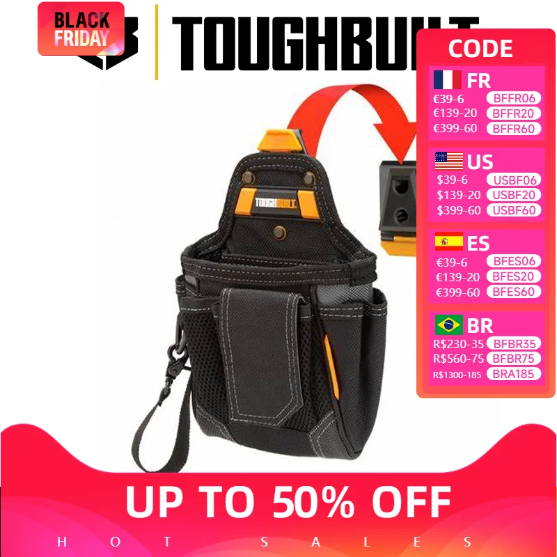 TOUGHBUILT TB-CT-32-A Warehouse Pouch Waist Hanging Tool Bag Multifunctional Storage Quick Hang Tool Bag Toughbuilt Accessories