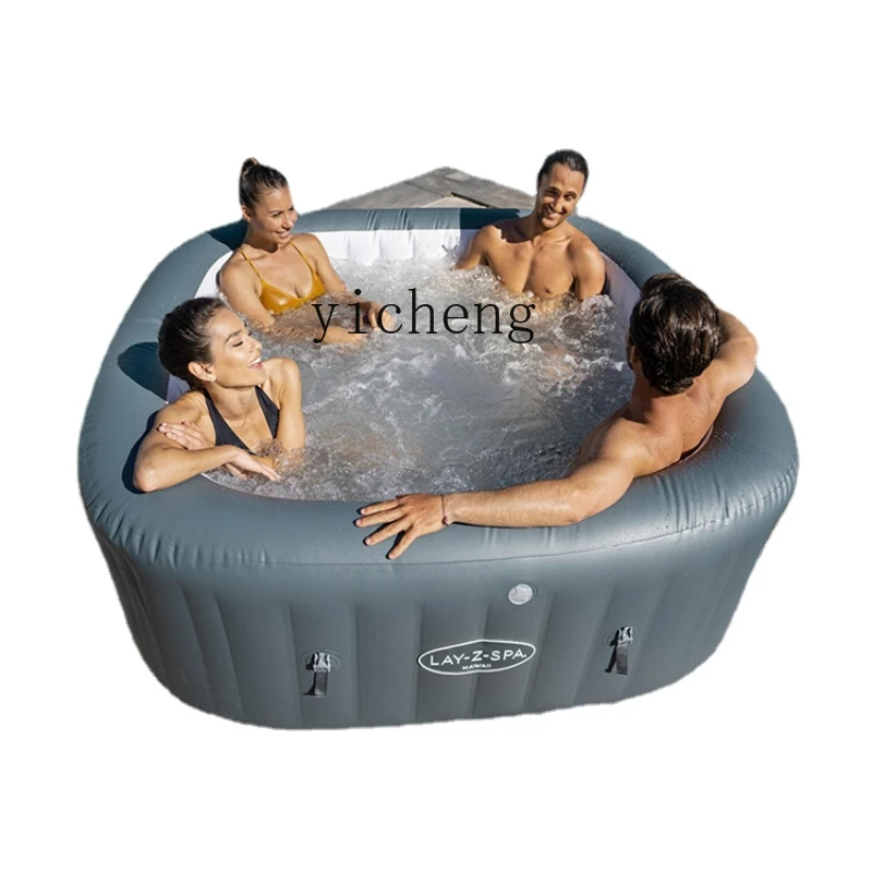 

YY Inflatable Tub Spa Outdoor Hot Spring Bath Inflatable Heated Swimming Pool Bath Barrel