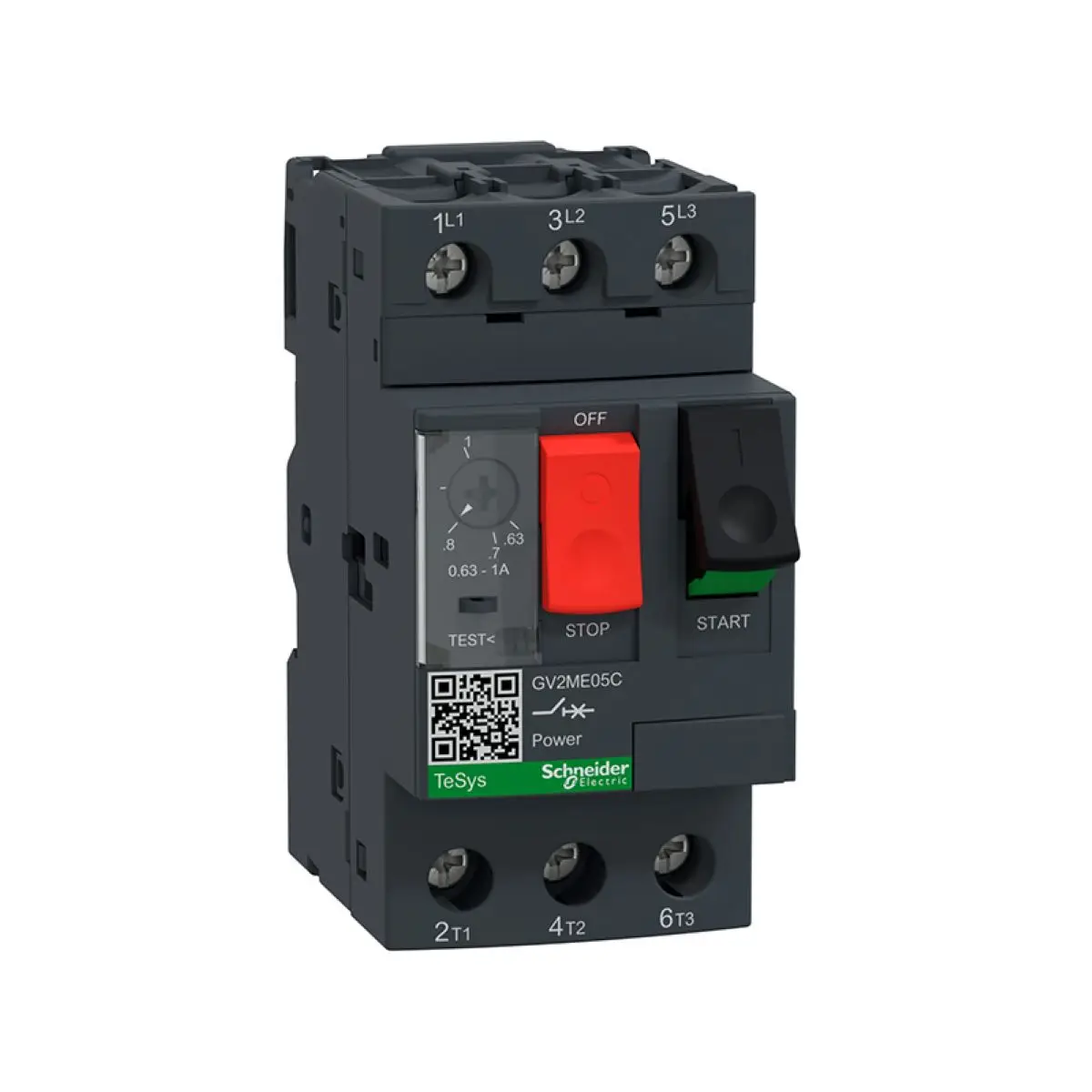 

GV2M05 GV2-ME05C GV2ME05C GV2ME05 GV2-ME05 Motor circuit breaker, TeSys GV2, 3P, 0.63-1 A, thermal magnetic, screw clamp termina