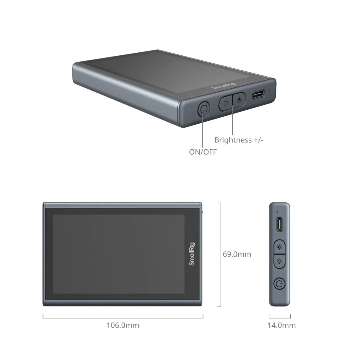 SmallRig teléfono magnético Selfie Vlog Monitor de vídeo soporte 4K30pfs para IPhone 13 14 15 16 Series Samsung S24 S25 Xiaomi Honor