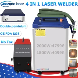 2000W Raycus Laser Welder Fiber Laser Welder 1500W 4-IN-1 Relfar Wobble Head for Metal Weldings Cleaning Cutting