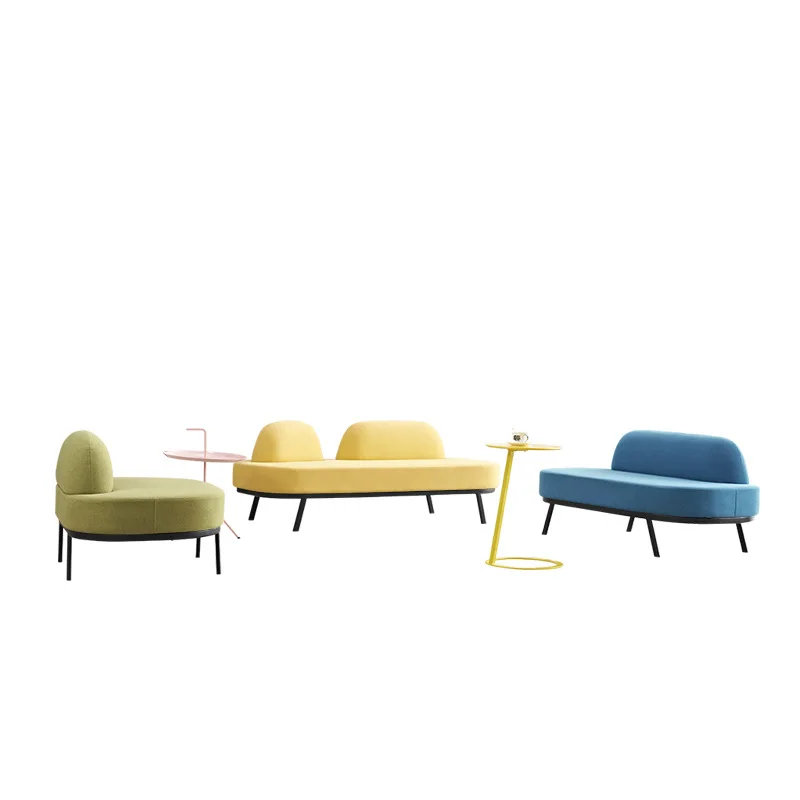 Modern living room furniture conference, home furnishing Japanese-style simple small apartment fabric combination sofa