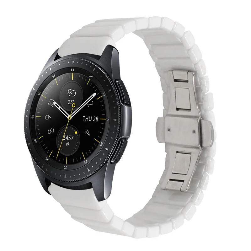 Ceramic strap For Samsung Galaxy watch 3 4 5 Gear S3 Amazfit GTR Luxury watch bracelet wristband For Huawei watch GT2/3 Pro belt