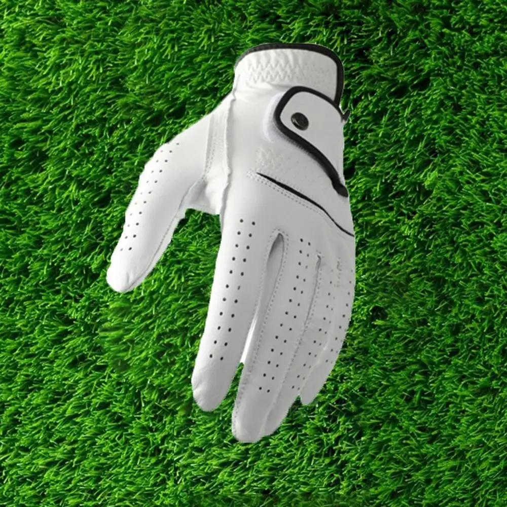 

Sheepskin Men's Sports Golf Glove White Breathable Leather Golfing Glove Maximum Grip Single Left Hand Golf Accessories Male