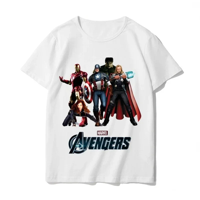 

Marvel Genuine High Quality Trendy Internet Red Marvel Co-branded Avenger Short Sleeve T-Shirt Loose Large Size Short Sleeve