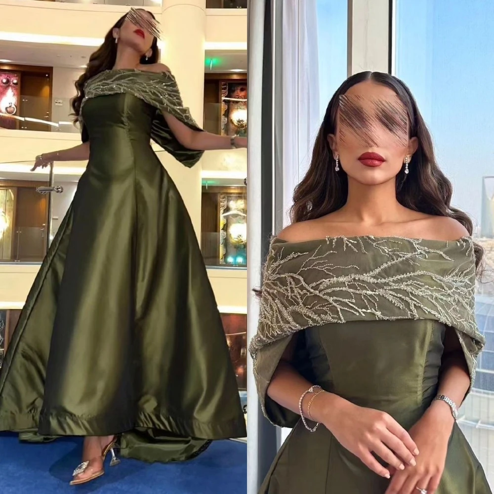 CustomizedJiayigong  Intricate Fashion Sparkle Off-the-shoulder A-line Sequins S Formal Occasion Gown vestidos de ocasião formal