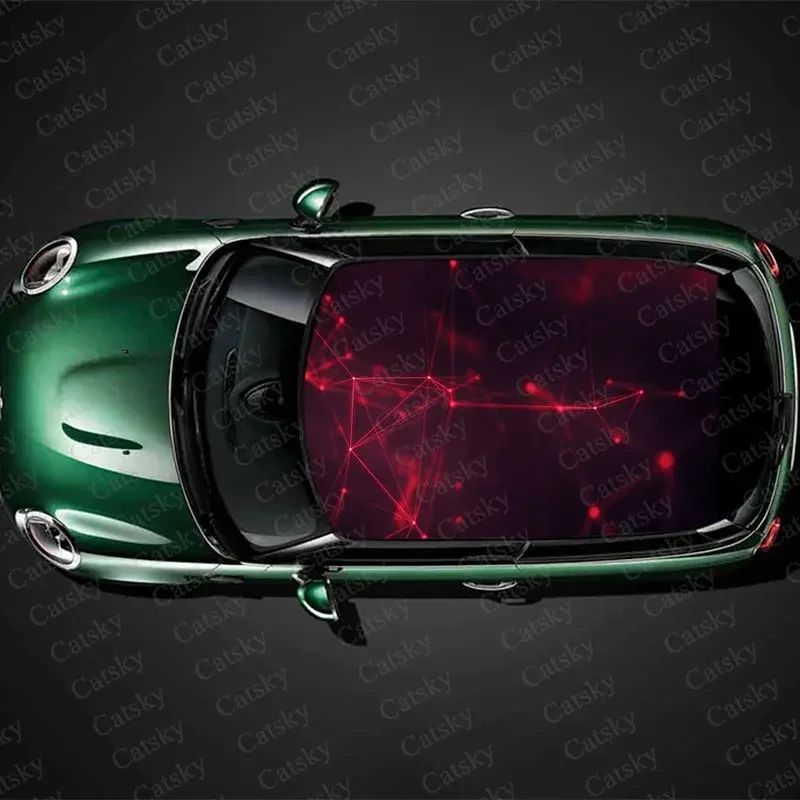 Abstract Line Galaxy Print Car Roof Sticker Wrap Racing SUV Auto Accessories Packaging Painted PVC Car Hood Graphic Decal Decor