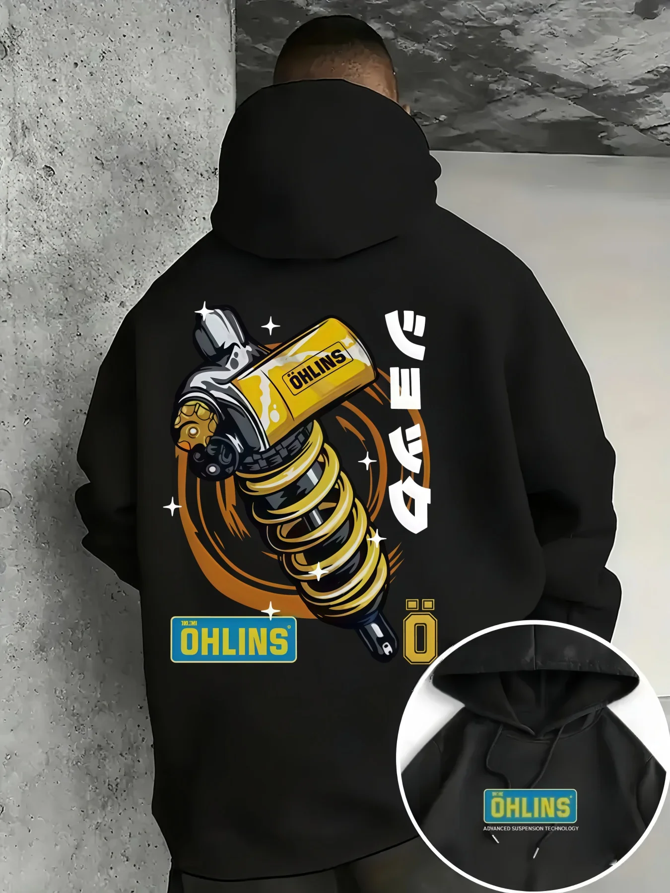 

Мужская толстовка с капюшоном и принтом автозапчастей, хлопковая мужская и женская повседневная и удобная толстовка с длинными рукавами