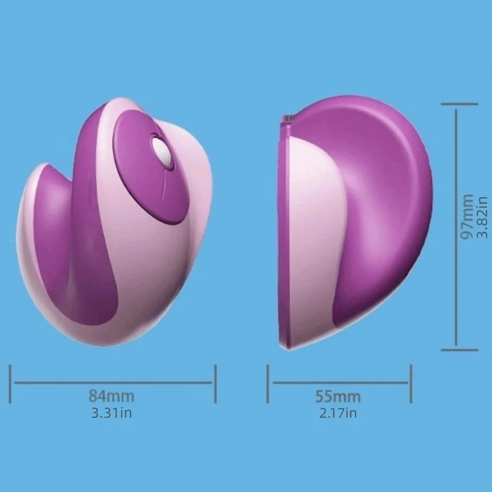 Mouse ottico ergonomico wireless 2.4G Bluetooth Mini mouse verticale dual-mode DPI Mouse da gioco per donna regolabile da ufficio