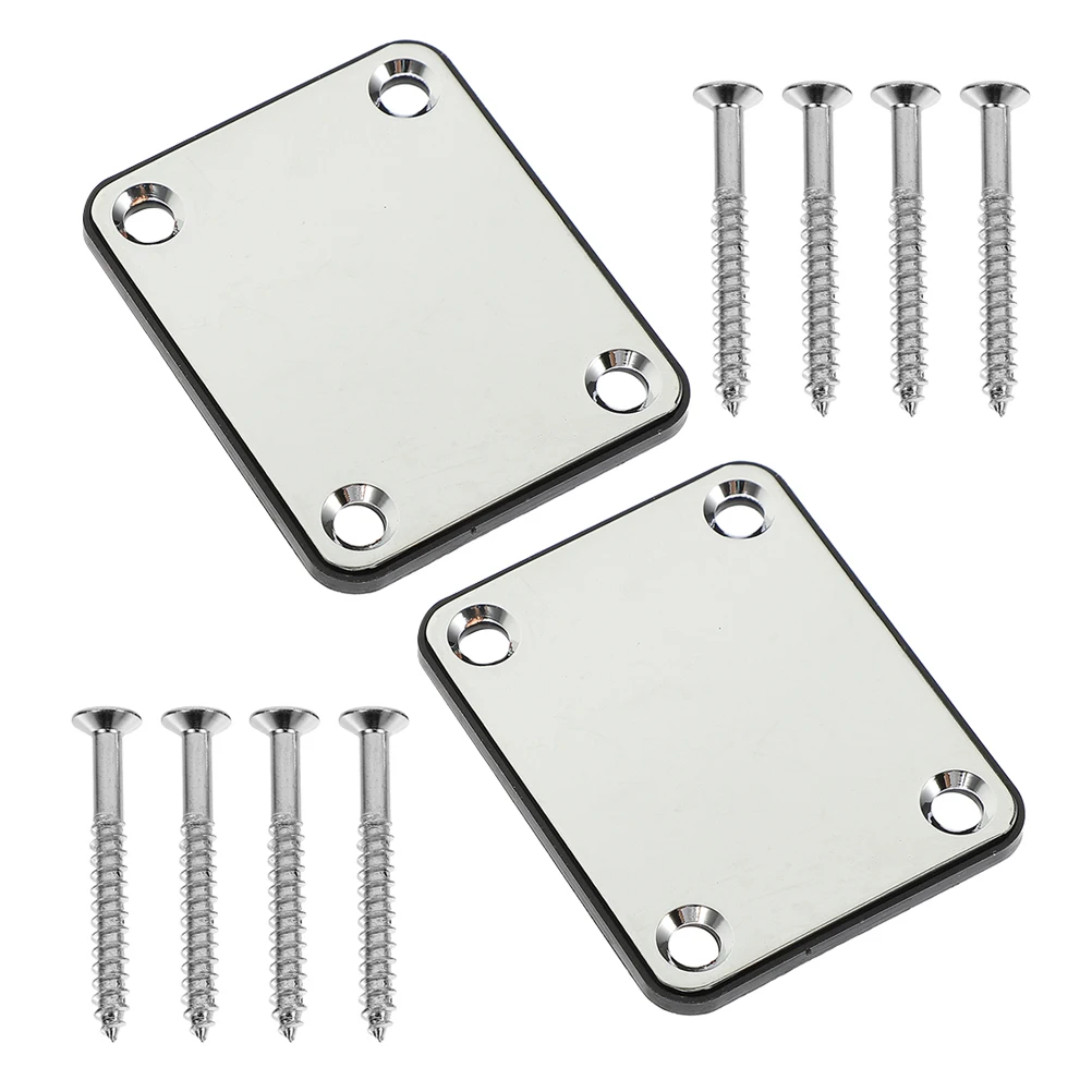 

1 Set Metal Neck Plate With Screws Electric Replacement Part Strengthening Neck Connection Durable Hardware Accessory Compatible