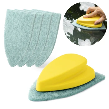 FOSHIO car wash wipe tool nylon cloth with scouring pad window glass countertop polishing cleaner glass polisher wrapping brush