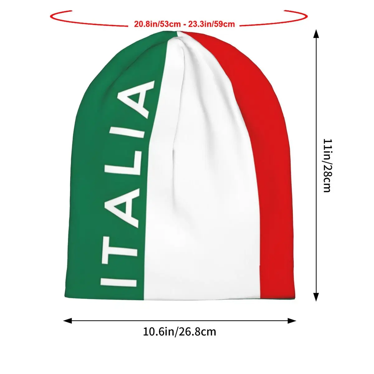 Flag Of Italy Washed Thin Bonnet Windproof Casual Beanies Protection Men Women Hats