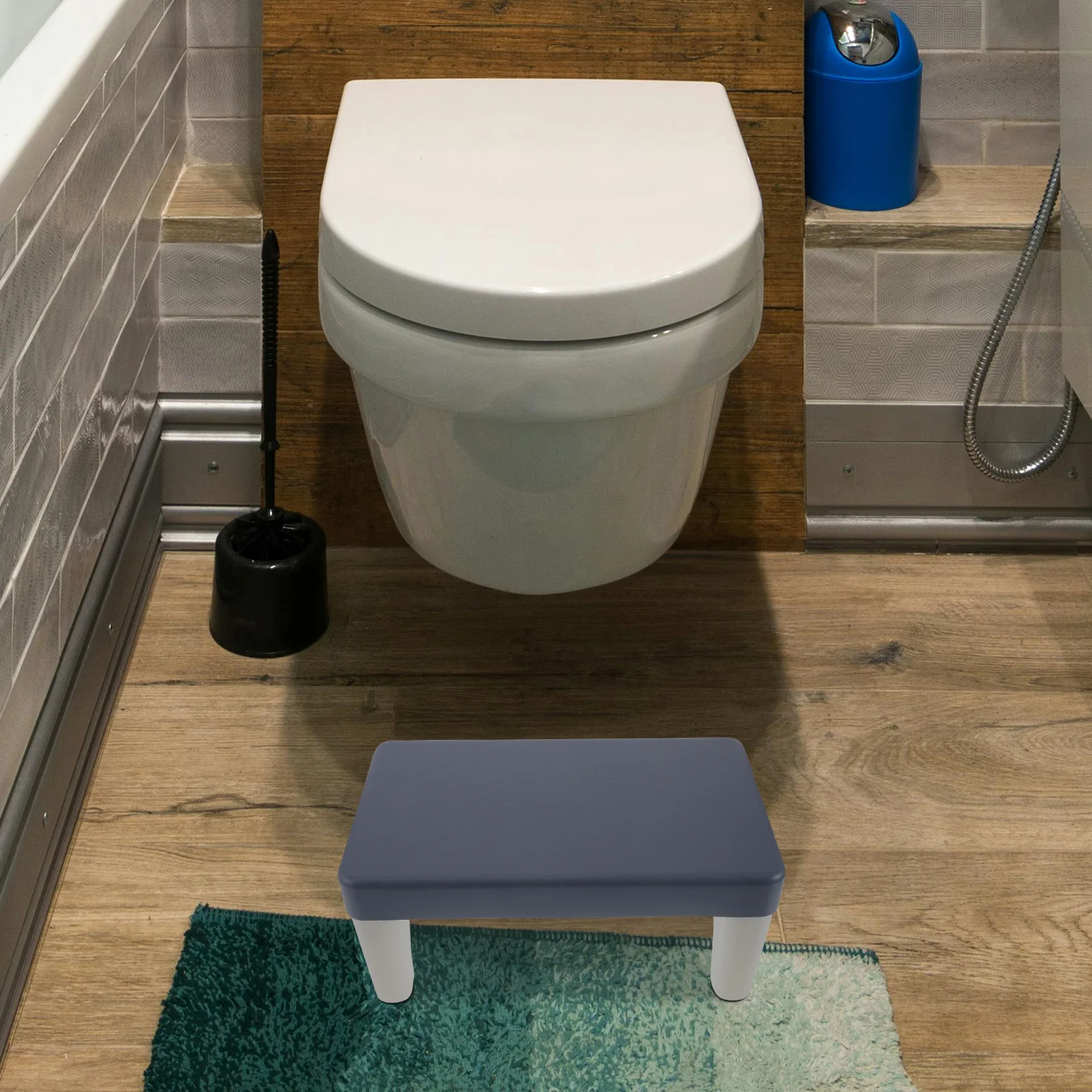 

Toilet Stool Adults Toddlers Bathroom Step Potty Training Non-Slip Squatting Poop Foot Stool Durable Multi-Functional Anti-Slip
