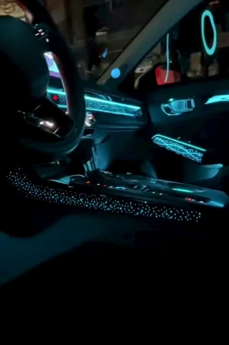 Starry Sky Ambient Interior Light for  2022-2024 RGB Music Activated Car Decorative Lamp